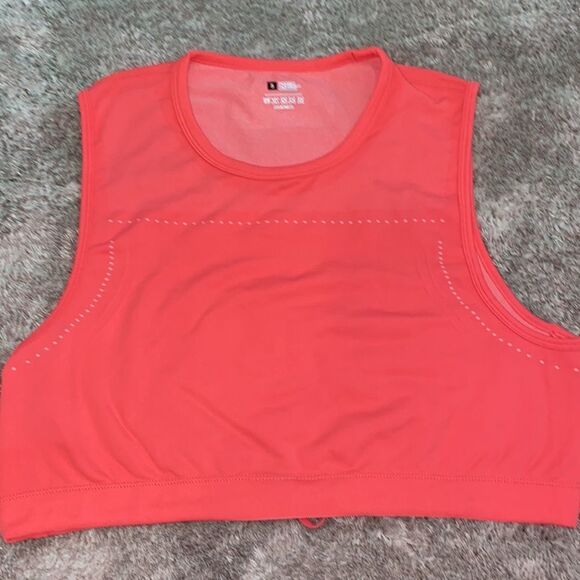 Coral Crop Top And Leggings Top Small Leggings Medium - Picture 2 of 15
